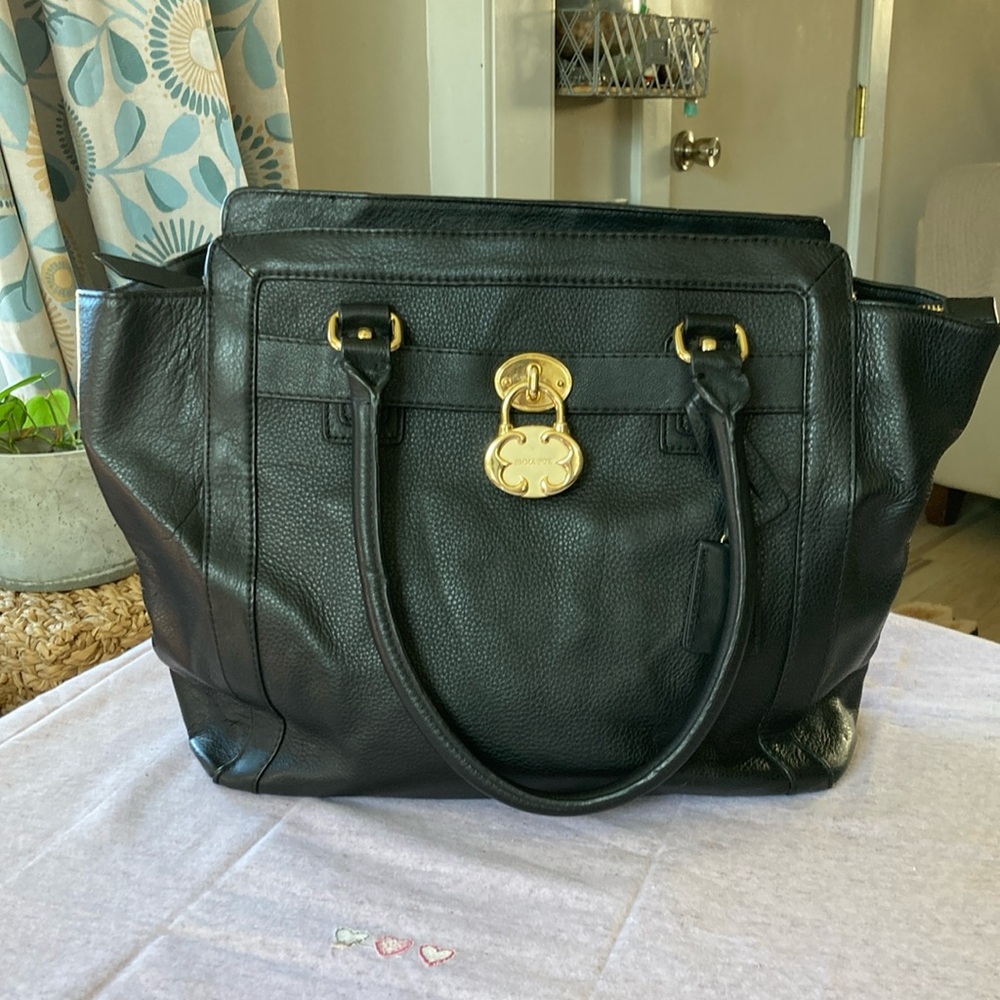 Emma Fox Black Leather Tote
